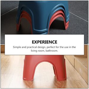 Angoily 1pc Small Bathroom Non Non-Slip Home for Stackable Kitchen Use Footstool Room Baby Potty Toddler Childrens Step Bedroom Non- Anti-Skid Low The Kids Training Skid Feet Red Ottoman