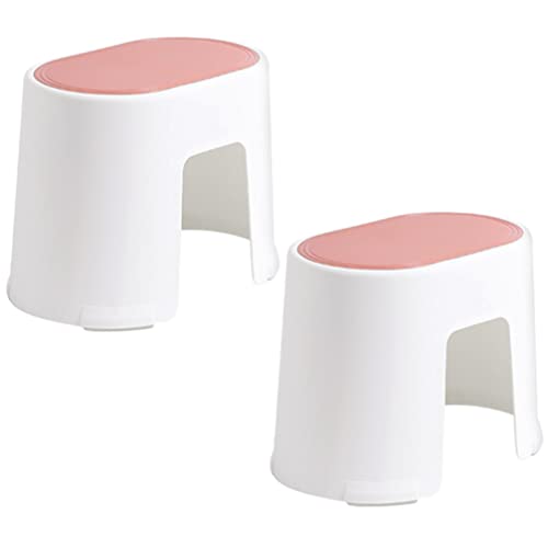 Zerodeko Portable Potty Step Stool Plastic Step Stool 2pcs Toilet Foot Stool Bathroom Stool Resistant Step Up Helper for Bathroom Sink Potty Training Kitchen Portable Toilet Portable Stool