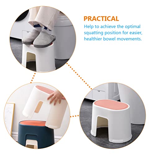 Zerodeko Portable Potty Step Stool Plastic Step Stool 2pcs Toilet Foot Stool Bathroom Stool Resistant Step Up Helper for Bathroom Sink Potty Training Kitchen Portable Toilet Portable Stool