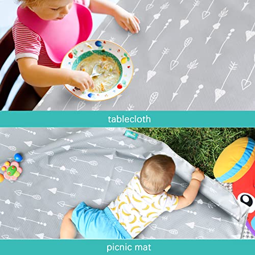 Splat Mat 2 Pack for Under High Chair & Arts & Crafts & Eating Mess, Waterproof Baby Playtime Anti-Slip High Chair Mat for Floor or Table, Reusable & Portable Splash Mat for Under High Chair, 42” ×46”