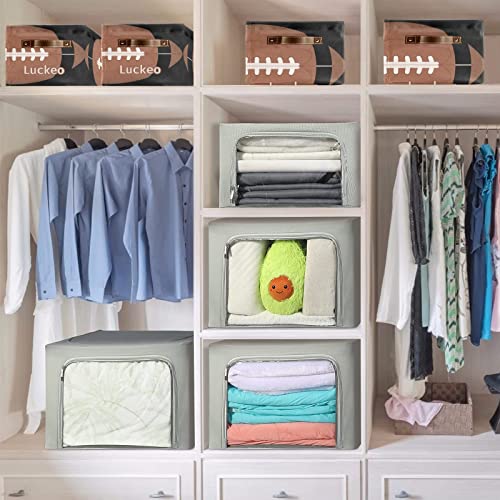 Black Football Personalized Storage Basket ,Custom Storage Bins Cubes Organizer with Handle for Bedroom Wardrobe,Nursery,Basket 1 Pack