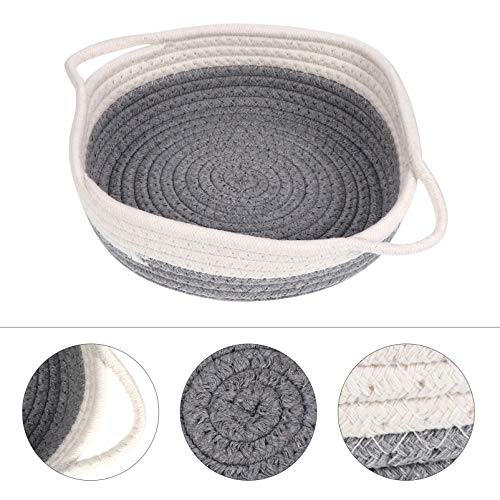 Alipis 2pcs Laundry Cosmetics Office Fruits Cotton Container Straw Hampers Fabric with Towels Baskets Snacks Handles for Home Jewelry Rope Bucket Tools Nursery Bottle Sewing Holder Small