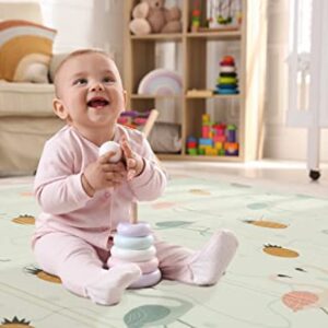 Childlike Behavior Baby Floor Play Mat for Babies and Toddlers - 77x58-Inch Waterproof Crawling Thick Play Mat - Reversible Foam Mat for Indoor or Outdoor - Foldable Padded Baby Floor Mats - Flamingo