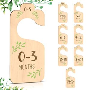 fxspmt closet dividers for baby clothes,set of 8 double-sided baby clothes organizer from newborn to 24 months - adorable nursery decor dividers to make a tidy&well organized baby closet (colorful)