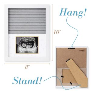 LittleVision Sonogram Picture Frame Felt Letterboard/Ultrasound Picture Frame | The Most Unique, Customizable Baby Letter Board For Your Nursery, Baby Showers, and Gender Reveals