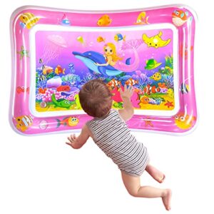 tummy time water play mat, baby water play mat for kids and toddlers baby toys for 3 to 24 months, strengthen your baby's muscles (70x50cm)