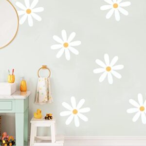 Daisy Wall Decal Flower Vinyl Wall Decals - Big Daisy Stickers for Kids Nursery Wall Art Bedroom Living Room Classroom Decor - Set of 10 Wall Art kit