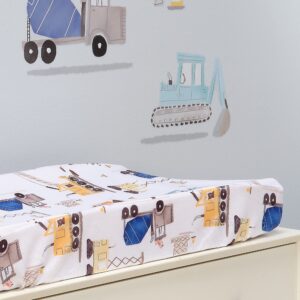 Bedtime Originals Construction Zone Changing Pad Cover - White/Trucks