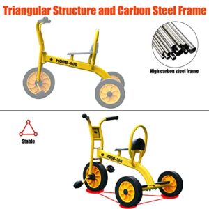 Kids Tricycle for Rider Ages 2+,Daycare Preschool Kids Trike Big Wheel Tricycle,Boys Girls Pedal Tricycle Kids Outdoor Playground Equipment,Front Big Wheel,Carbon Steel Frame,Inflation-Free Wheel