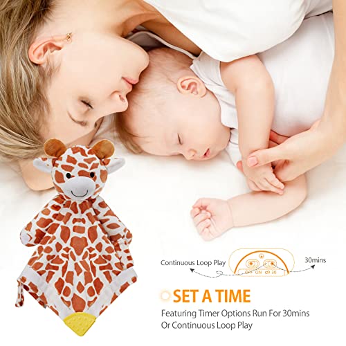 BEREST Baby Sound Sleep Soother Giraffe- White Noise and Lullaby Infant Sleeping Aid with Cry Sensor at Nap Time Routine,Awesome Baby Gift Portable Plush Toddler Snuggle Toy