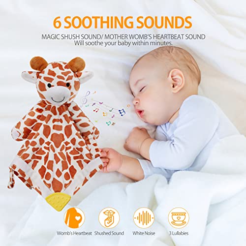 BEREST Baby Sound Sleep Soother Giraffe- White Noise and Lullaby Infant Sleeping Aid with Cry Sensor at Nap Time Routine,Awesome Baby Gift Portable Plush Toddler Snuggle Toy