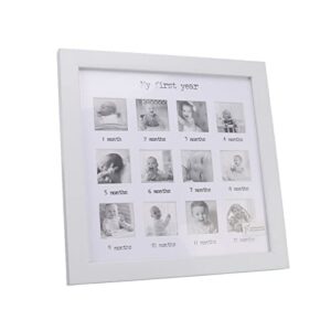 ozgkee newborn baby picture frame my first year frame baby photo frame 12 month baby keepsake frames monthly milestone desktop picture frame for photo memories baby 1st birthday mothers day gift