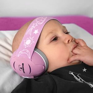 HYPERCUB BABY EARMUFFS - Noise Cancelling Headphones - Sound Proof Ear Protection For Infant Toddler - Baby Travel With Carrying Bag - Noise Reduction Earmuff - Fits Ages 3-48 Months