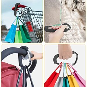 Stroller Hooks, 6.3" Large Stroller Clip, 2 Pack Stroller Hooks for Hanging Bags and Shopping, Stroller Accessories for Mommy, Large Carabiner