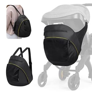 upperkids storage bag compatible with doona infant car seat stroller, stroller accessories, large capacity diaper bag, easy access zipper design, wearable backpack, stroller organizer bag, all day bag