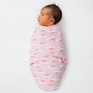 The Peanutshell Swaddle Set for Baby Girls - Rainbow and Unicorn - 3 Pack (S/M - 0-3 Months)