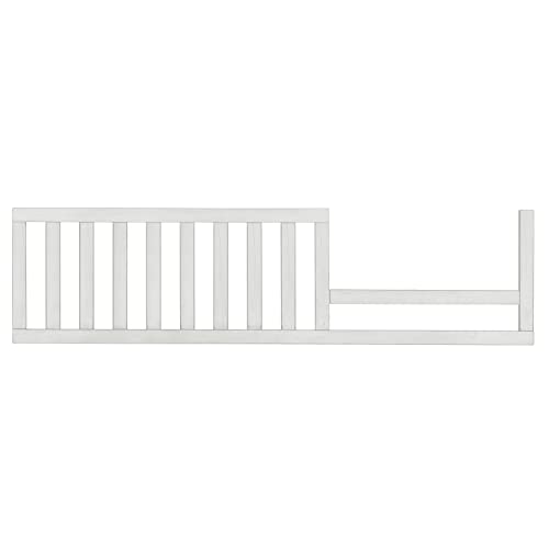 Evolur Andorra Convertible Crib Toddler Guard Rail in Weathered White, Full Assembly from Crib to Toddler Bed, Lasting Quality, Solid Wood Construction