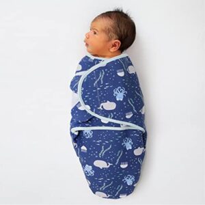 The Peanutshell Baby Swaddle Set for Boys or Girls - Unisex 3 Pack - Nautical Theme (Small/Medium - 0-3 Months)