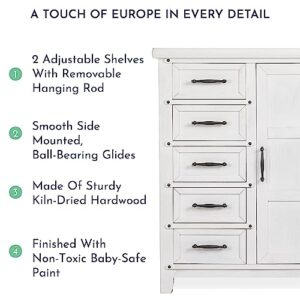 Evolur Andorra Chifferobe, Weathered White