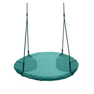 swing set saucer tree swing - outdoor swing set - attaches to trees or existing swing sets - create your own backyard playground - adjustable hanging ropes - kids, adults and teens swing seat