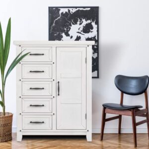 Evolur Andorra Chifferobe, Weathered White