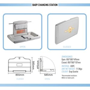 Baby Changing Station Wall Mount, Fold Down Diaper Changing Table, Diaper Changing Station, for Commercial bathrooms