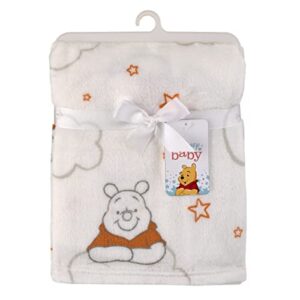 Disney Winnie The Pooh Red and White Clouds Super Soft Baby Blanket