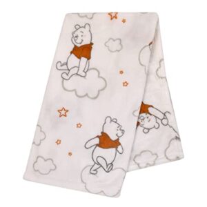 Disney Winnie The Pooh Red and White Clouds Super Soft Baby Blanket