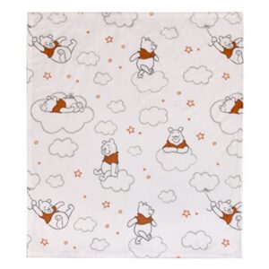 Disney Winnie The Pooh Red and White Clouds Super Soft Baby Blanket