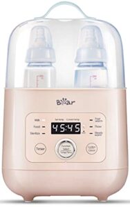bear bottle warmer, baby bottle warmer for breastmilk, portable bottle warmer for travel, accurate temperature and time control for formula, heater&thaw bpa-free milk warmer