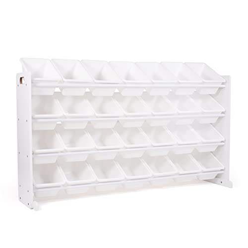 Humble Crew Mega Kids Toy Storage Organizer with 28 Storage Bins, White