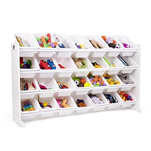 Humble Crew Mega Kids Toy Storage Organizer with 28 Storage Bins, White