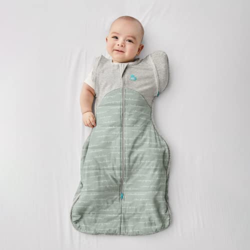 Love to Dream Swaddle UP Transition Bag Warm 2.5 TOG, Dreamer Olive, Medium, 13-19 lbs, Patented Zip-Off Wings, Gently Help Baby Safely Transition from Being Swaddled to Arms Free Before Rolling Over