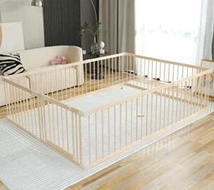 conababy baby playpen play fence gate play pen wood large,playpens for babies and toddlers kids indoor,baby play yards gym area,baby day care play pin(180x240cm)…