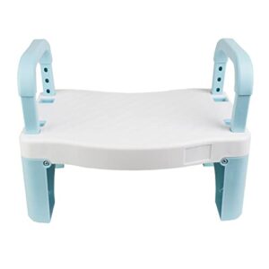 Kids Folding Step Stool for Kitchen, Bathroom Sink with Handle for Toddlers Boy & Girls, Toilet, Lightweight Plastic Potable Potty Training Stool and Seat-Turquoise