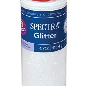 Pacon Spectra Glitter Sparkling Crystals, Clear, 4-Ounce Jar (91830) & Spectra Glitter Sparkling Crystals, Gold, 4-Ounce Jar (91680)