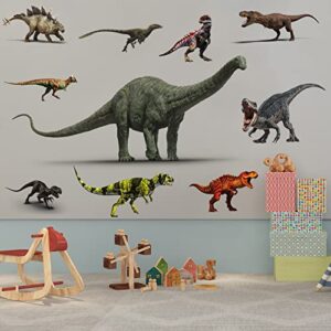 Dinosaur Wall Decals Large Size Vinyl Self-Adhesive Dinosaur Wall Decals Safe Waterproof for Boys Kids Adult Bedroom Living Room Nursery Classroom Bathroom Home Decoration(15.7"X31.4")