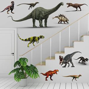 Dinosaur Wall Decals Large Size Vinyl Self-Adhesive Dinosaur Wall Decals Safe Waterproof for Boys Kids Adult Bedroom Living Room Nursery Classroom Bathroom Home Decoration(15.7"X31.4")