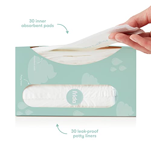 Frida Baby Poo + Pee Potty Liners | Leak-Proof, Super-Absorbent Liners Fits Most Potty Chairs for Easy Cleanup