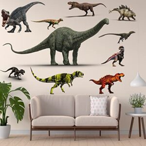 Dinosaur Wall Decals Large Size Vinyl Self-Adhesive Dinosaur Wall Decals Safe Waterproof for Boys Kids Adult Bedroom Living Room Nursery Classroom Bathroom Home Decoration(15.7"X31.4")