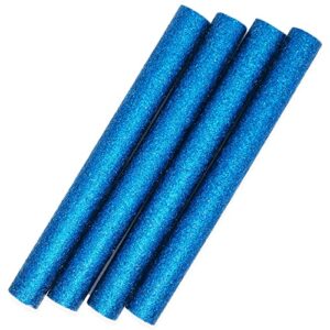 20pcs 11mmx100mm glitter blue glue sticks for glue gun,hot glue gun refill sticks for handmade craft diy project