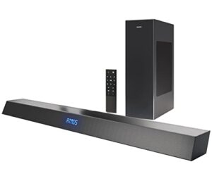 philips soundbar with wireless subwoofer, dolby atmos sound bar for tv 2.1-channel bluetooth surround sound system for tv home theater audio speakers, dts play-fi, amazon echo, airplay 2,compatible