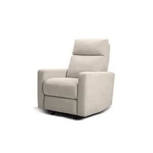 nurture& the manual glider premium modern recliner nursery glider chair with spill, stain proof fabric | designed with a thoughtful combination of function and comfort | water repellant (ivory)