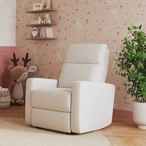 Nurture& The Manual Glider Premium Modern Recliner Nursery Glider Chair with Spill, Stain Proof Fabric | Designed with a Thoughtful Combination of Function and Comfort | Water Repellant (Ivory)