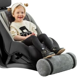 car seat foot rest for kids | car seat accessories | leg rest for car seat kids | car foot rest | adjusts to any carseat or toodlers booster seat-grey by swanoo