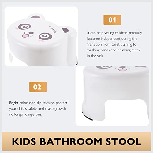 Gadpiparty Step Stool for Kids Plastic Toddler Step Stool Bathroom Potty Stool Kitchen Step Stool Home Step Stools for Bathroom, Kitchen and Toilet Potty Training, White