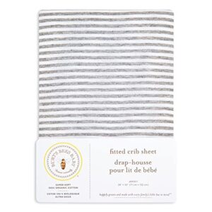 burt's bees baby - fitted crib sheet, girls boys & unisex 100% organic cotton crib sheet for standard crib & toddler mattresses