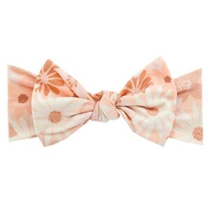 copper pearl baby stretchy soft knit headband bow penny