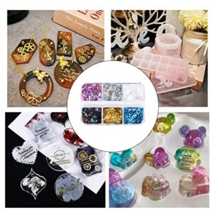 Diarypiece English Letters Glitter Sequins Flakes, Resin UV Epoxy Mold Fillings, for Nail Art Crafts Jewelry Making