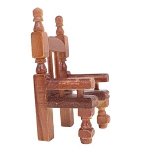 Susaniita - Wooden Chair for Nativity Set Size 1: Sized for Baby Jesus Figure 3 to 4 Inches Tall, Silla para Niño Dios - 5 in (H) X 2.5 in (W)